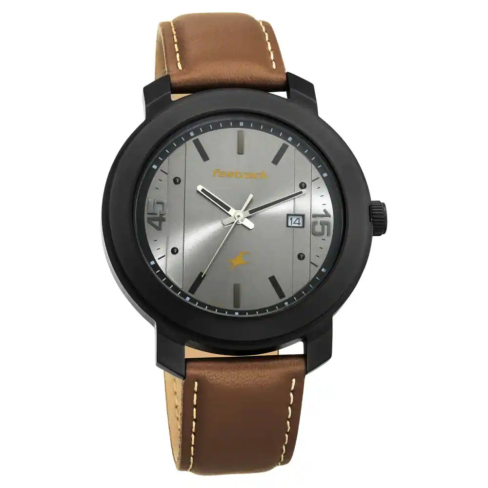 Fastrack leather watch online price