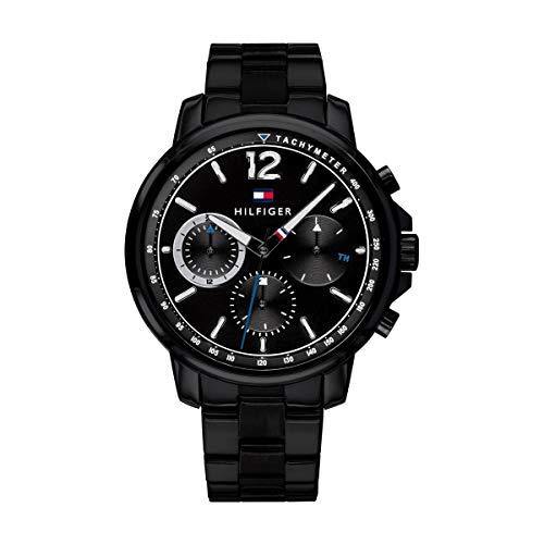 Tommy hilfiger analog cheap black dial men's watch