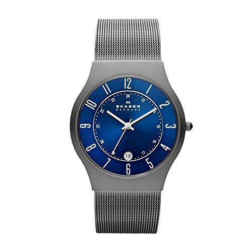 Skagen blue 2024 dial watch