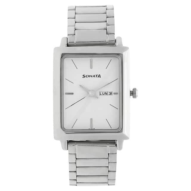 Sonata analog watch for men discount with day & date function