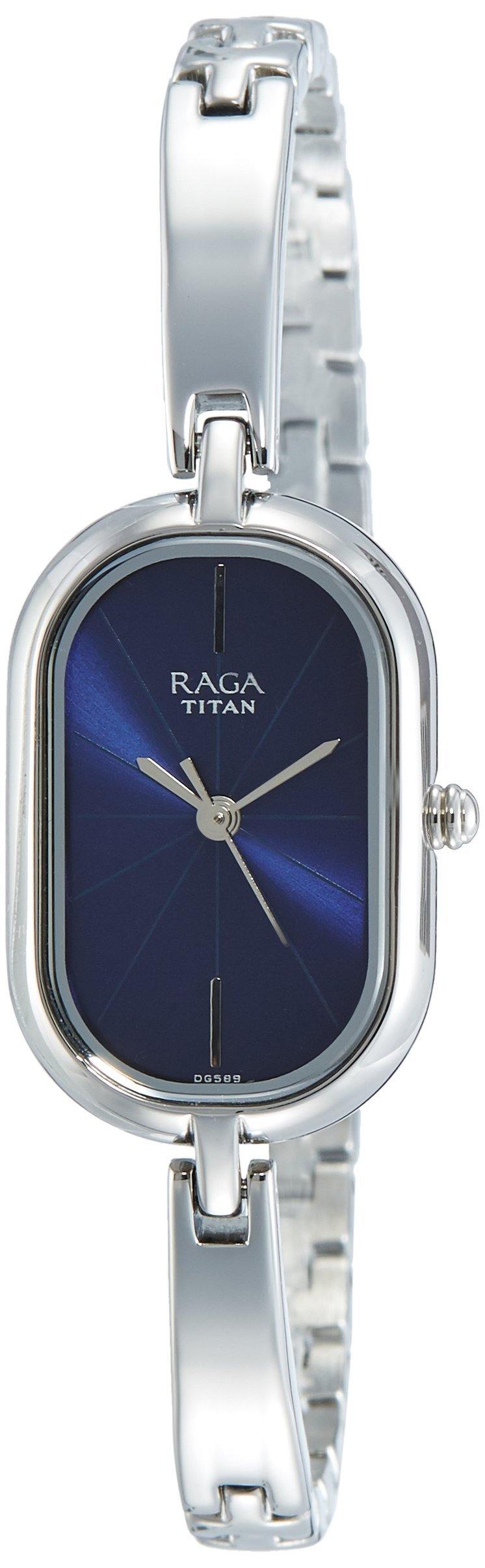 Titan raga watch blue on sale dial