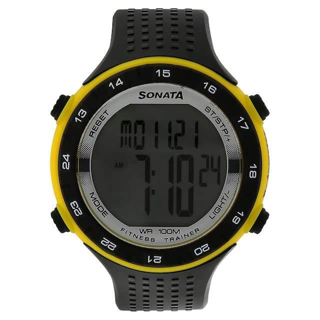 Sonata Buy Sf Digital Watch With Black Plastic Strap For Men