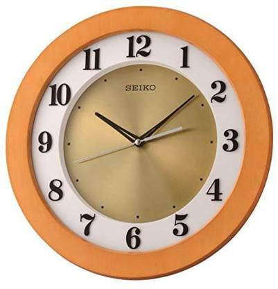 Seiko Clock Buy Seiko Analog 18 cm X 34 cm Wall Clock Yellow