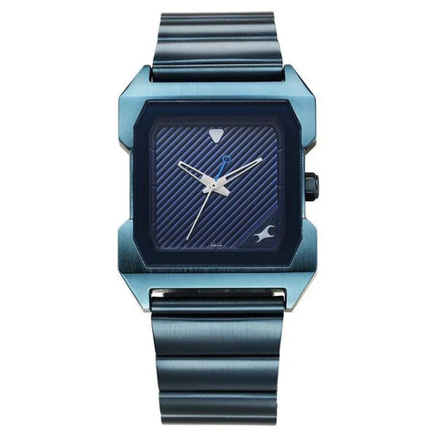 1474QM01 Fastrack  Blue Dial With Blue Stainless steel Strap Watch for Guys