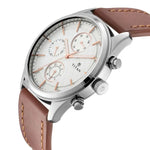 NS1805SL01 Titan Multifunctional White Watch with Leather Strap