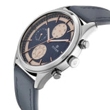 NS1805SL02 Titan  Multifunctional Blue Watch with Leather Strap