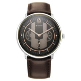 1882SL01 Titan  Black Dial Quartz Multifunction Leather Strap watch for Men