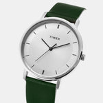 TW0TG8013 Men's Silver Dial Analog Leather Watch