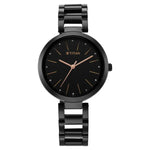 NS2480NM01  Titan Black Dial Black Stainless Steel Strap Watch for Women