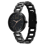 2480NM01 Titan Black Dial Black Stainless Steel Strap Watch for Women