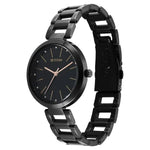 NS2480NM01  Titan Black Dial Black Stainless Steel Strap Watch for Women