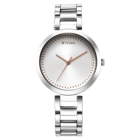 NS2480SM12 Titan  Silver Stainless Steel Strap Watch for Women