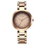 2480WM06 Titan Beige Dial Rose Gold Stainless Steel Strap Watch for Women