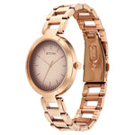 2480WM06 Titan Beige Dial Rose Gold Stainless Steel Strap Watch for Women