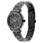 NR2589NM01 Titan Black Dial Women Watch With Stainless Steel Strap