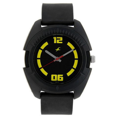 NR3116PP03  Black Dial PU Strap Watch for Guys