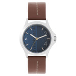 NR3220SL01 Fastrack Quartz Analog Blue Dial Leather Strap Watch for Guys