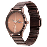 NR3247QM02 Brown Dial Stainless Steel Strap Watch for Guys