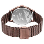 NR3247QM02 Brown Dial Stainless Steel Strap Watch for Guys