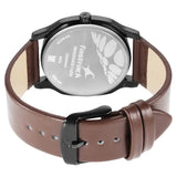 NR3255NL02 SILVER DIAL LEATHER STRAP WATCH