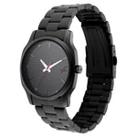 NR3255NM01 Black Dial Metal Strap Watch for Guys