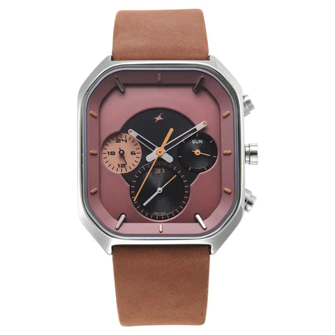 3270SL01 BROWN DIAL LEATHER STRAP WATCH