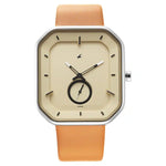 3272SL02 BEIGE DIAL LEATHER STRAP WATCH