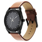 3273NL02 Dark Blue Dial Leather Strap Watch for Guys