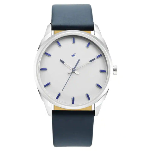 NR3273SL01 WHITE DIAL LEATHER STRAP WATCH