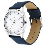 NR3273SL01 WHITE DIAL LEATHER STRAP WATCH