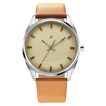 3273SL02  WHITE DIAL LEATHER STRAP WATCH FOR GUYS