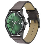 3305NL01 Fastrack  Green Dial Leather Strap Watch for Guys