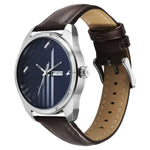 3313SL01 Fastrack  Blue Dial Leather Strap Watch For Guys