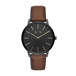 AX2706I ARMANI EXCHANGE Mens Cayde Black Dial Leather Analogue Watch