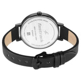 NS6230NL02 STYLE UP BLACK DIAL LEATHER STRAP WATCH