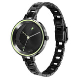 NS6265NM01 Black Dial Metal Strap Watch for Girls