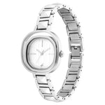 NR6276SM01 Silver Dial Metal Strap Watch for Girls