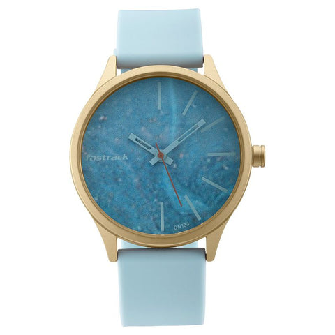 68031AP02 Blue Dial Silicone Strap Unisex Watch