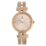 NS9942WM01 Titan   Analog Rose Gold Dial Stainless Steel Strap Watch for Women