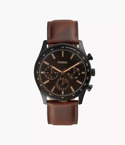 BQ2457I fossil Sullivan Multifunction Brown Leather Watch