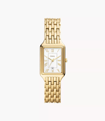 ES5220 Raquel Three-Hand Date Gold-Tone Stainless Steel Watch