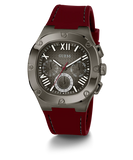 GW0571G4 GUESS Mens Burgundy Gunmetal Multi-function Watch