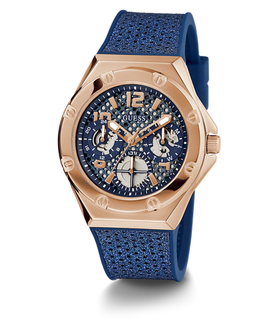 GW0620L3 GUESS Ladies Blue Rose Gold Watch