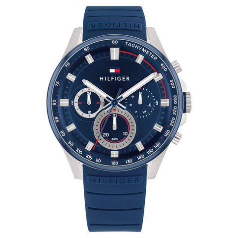 TH1710590 Tommy Hilfiger Quartz Multifunction Black Stainless Steel Strap for Men