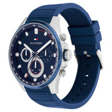 NETH1791970 Tommy Hilfiger Blue Dial Silicone Strap Watch for Men