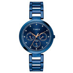 TW000X268 TIMEX Women Blue Round Dial Analog Watch