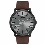 TW039HG18 Helix By Timex Grey Round Analog Silicone Watch Men