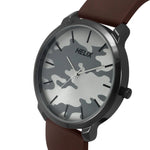 TW039HG18 Helix By Timex Grey Round Analog Silicone Watch Men