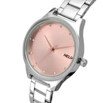 TW049HL08 Helix By Timex Pink Round Analog Stainless Steel Watch Women