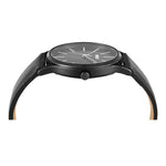 TW054HG04 Helix By Timex Black Round Analog Leather Watch Men